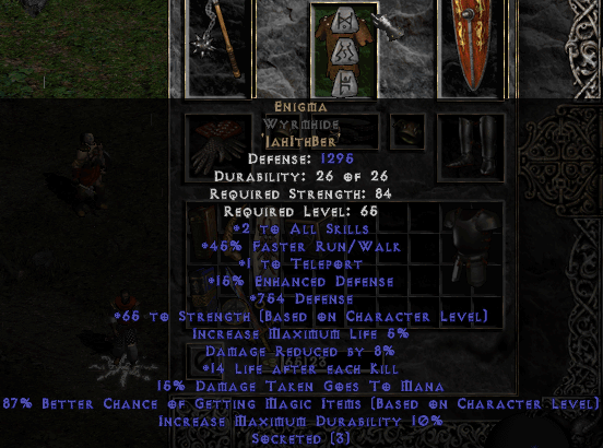 Enigma Armor Rune Word Diablo 2